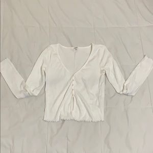 GARAGE White cropped Cardigan